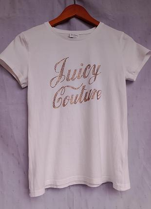 Футболка juice couture женщинам подросткам 14/15 лет, коттон, размера s