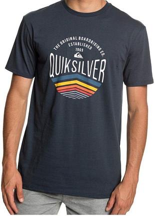 Темно-синяя футболка quiksilver для мальчика, р. s/10 (140 см)