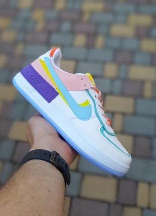 N1ke air force 1 shadow цветные