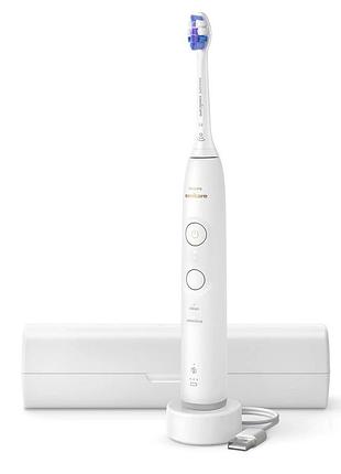 Электрическая зубная щетка philips sonicare 6100 series hx7400/06 белый 62000 к/мин 1 звуковая насадка футляр для ежедневного