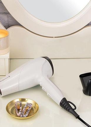 Фен для волос remington ionic dry 2200 вт с ионизацией и тремя температурными режимами, белый (модель d3194)