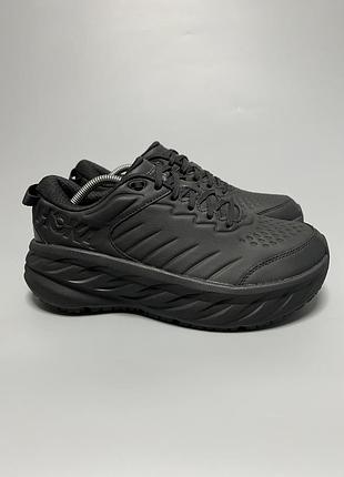 Шкіряні кросівки на широку стопу для комфортної ходьби та бігу hoka one one bondi sr wide 1129350 bblc