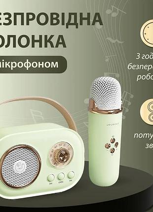 Колонка портативная с микрофоном c-20 bt/tf/usb/fm 5 вт зеленый