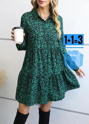 🥰 ярусна міді сукня в анімалістичний принт shein 4xl