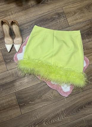 Спідниця з боа, розкішна жіноча спідниця l-xl