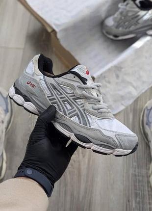 Кросівки asics gel nyc white steel grey (розмір 41) 2