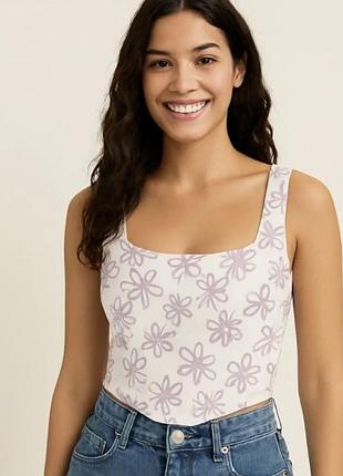 Білий топ корсет primark
