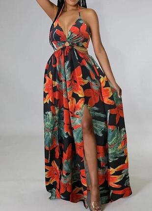 🥰 сукня з завʼязками в квітковий принт shein xl