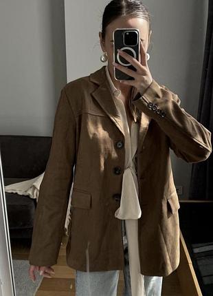 Трендовий замшевий suede жакет