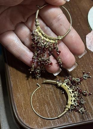 Серьги в виде колец 2