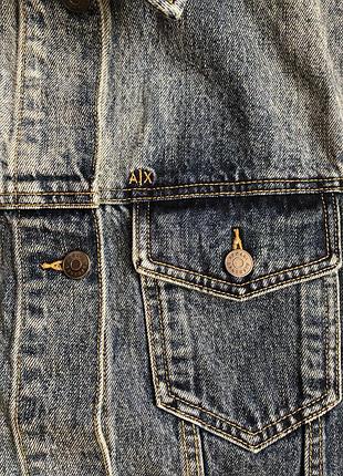 Стильный удлиненный женский джинсовый жилет armani exchange
