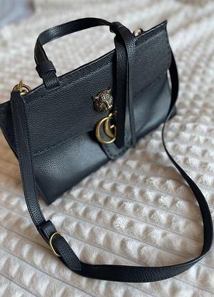 Gucci gg marmont animalier сумка чорна шкіра medium вінтаж