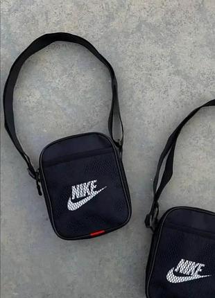 Барсетка чорна nike сумка найк барсетка маленька сумка через плече сумка спорт