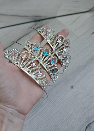 Корона для девочки, серебряная детская диадема, коронка