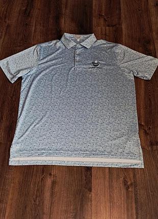 Мужская уникальная спортивная футболка поло peter millar оригинал большой размер