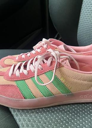 Кросівки adidas gazelle indoor pink green
