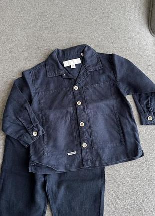 Лляний костюм для хлопчика zara