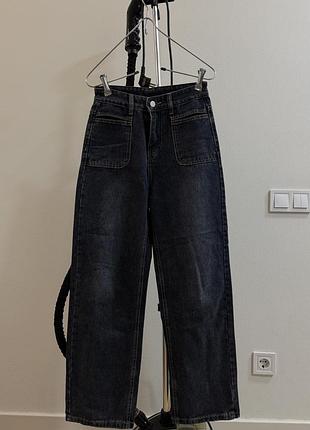 Джинси wide leg, прямі джинси , сині джинси