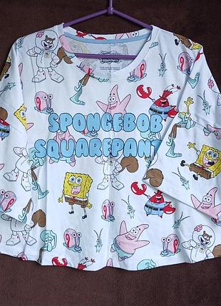 Футболка женская оверсайз,  spongebob,  l, eur 42-44