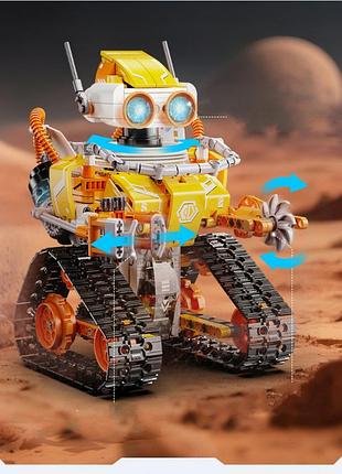 Конструктор робот программируемый stem-робот 3 в 1 robot w - bot cada с пультом и приложением робот-трансформер для детей на радио 7