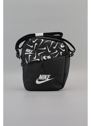 Барсетка чорна nike сумка найк сумка через плече сумка маленька сумка спорт найк