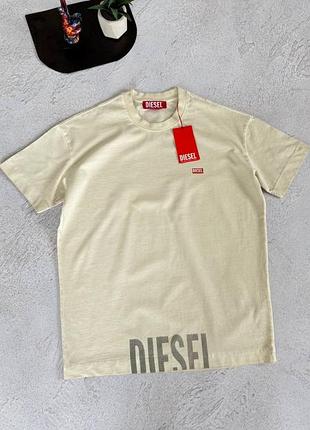 Футболка  diesel cream white  🔥