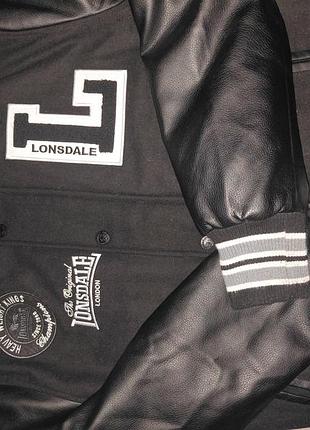 Бомбер lonsdale london varsity jacket чёрный s