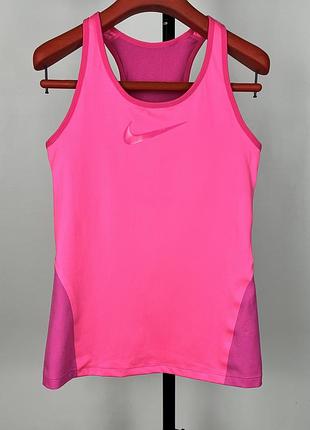 Nike dri - fit чудова жіноча спортивна майка з топом в рожевих кольорах l