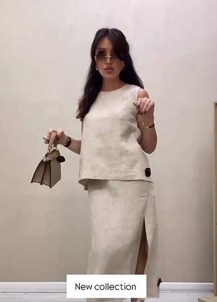 Костюм женский лён на лето