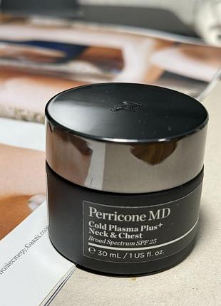 Антивіковий крем для шиї та декольте perricone md cold plasma plus+ neck & chest broad spectrum spf 25