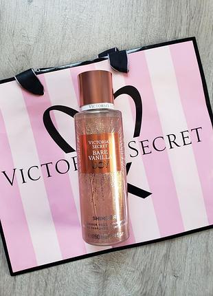 Парфюмированный мист, спрей для тела с шиммером bare vanilla joy от victoria’s secret. оригинал.