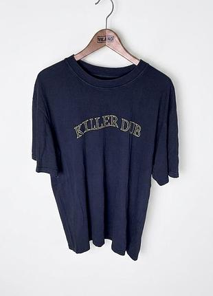 Edwin killer dub mens t shirt size l washed vintage dark grey colour worn футболка чоловіча вінтажна мужская винтажная футболка размер л
