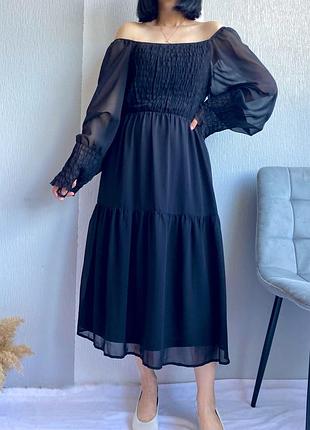 Шифонова сукня-міді, р-р 16/2xl