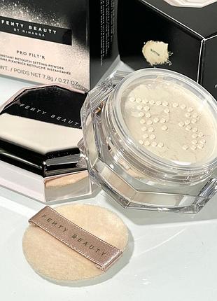 Рассыпчатая фиксирующая пудра fenty beauty pro filt'r instant retouch setting powder (butter 02) 7.8 g mini