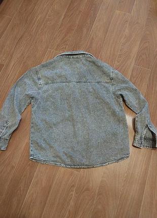 Джинсовая рубашка zara 8