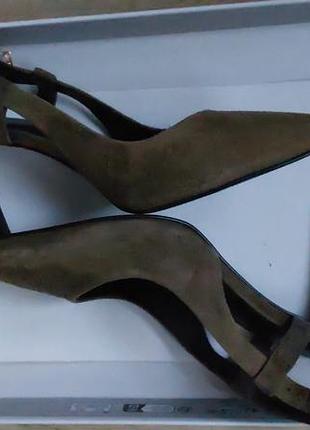 "лодочки" слингбеки из натуральной замши, minelli