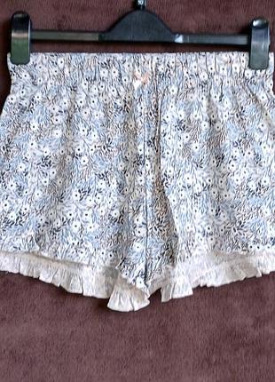 Шорты женские домашние с рюшиками,  s, eur 36-38