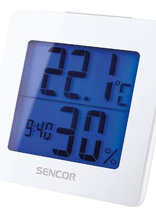 Термогігрометр sencor sws1500w, внутр. вимірювання, aax1, темп-ра, вологість, час, білий