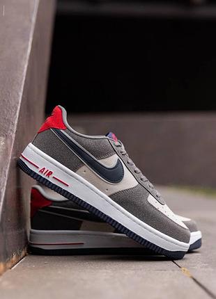 Кроссовки nike air force grey blue red nd