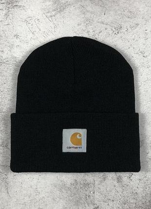 Шапка чоловіча carhartt wip з логотипом чорна