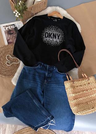 Стильний брендовий чорний світшот dkny