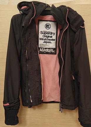 100% оригінал superdry люкс куртка непромокальна на флісі arctic windmac розмір м гарний стан