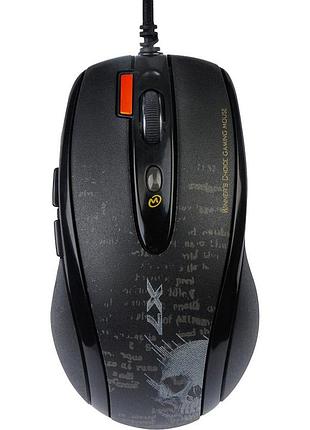 Мышь проводная игровая a4tech f5 v-track 3000 dpi со встроенной памятью черный