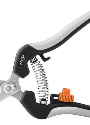 Секатор для обрізки neo tools площинний 20см, різ до 18мм (15-207)