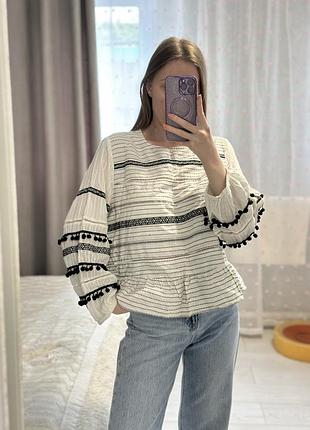 Блуза в етно стилі zara