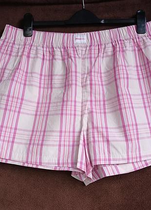 Шорты женские  в клетку, розовые, mean girls,  xl, eur 46-48