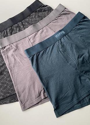 3 шт комплект боксерів з бавовни та модалу primark труси чоловічі