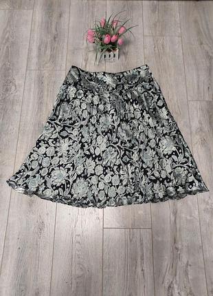 Спідниця міді з віскози та шовку laura ashley.