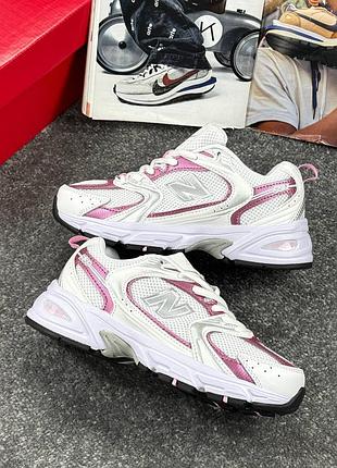 New balance 530 white pink