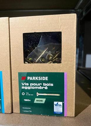 Саморезы parkside 5×60 t25 мм по дереву, 150 шт